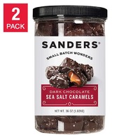 $3.30 Off Sanders Dark Chocolate Sea Salt Caramels 36 oz., 2-pack