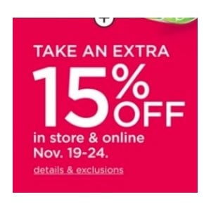 Take an Extra 15% Off