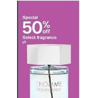 50% off Select Fragrance