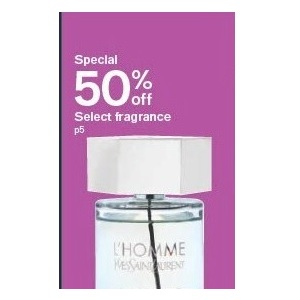 50% off Select Fragrance