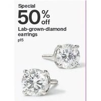 50% off Lab-grown diamond earrings