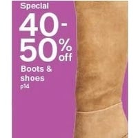 40-50% Off boots & shoes