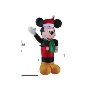 4-ft LED Pre-Lit Inflatable Mickey