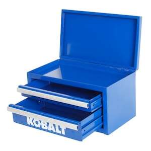 Kobalt Mini 10.83-in Friction 2-Drawer Blue Steel Tool Box