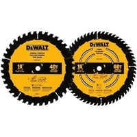 DEWALT 2-Pack 10-in 40/60 Tooth Circular Saw Blade Set