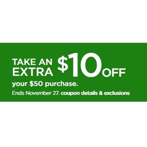 Take an Extra $10 off $50+ Order w/Coupon REWARDS10
