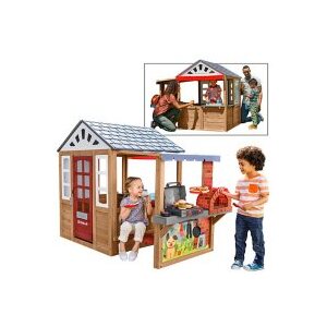 KidKraft Grill & Chill Pizza Party Wooden Outdoor Playhouse