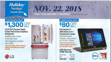 The Costco Black Friday 2018 Ad is Now Live