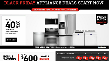 Lowe's Black Friday Appliance Deals are Live