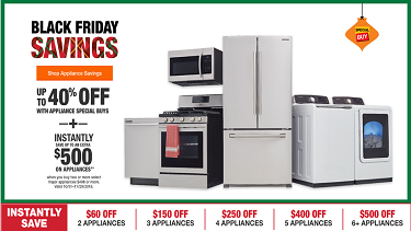 Home Depot Black Friday Appliance Sale Available Now